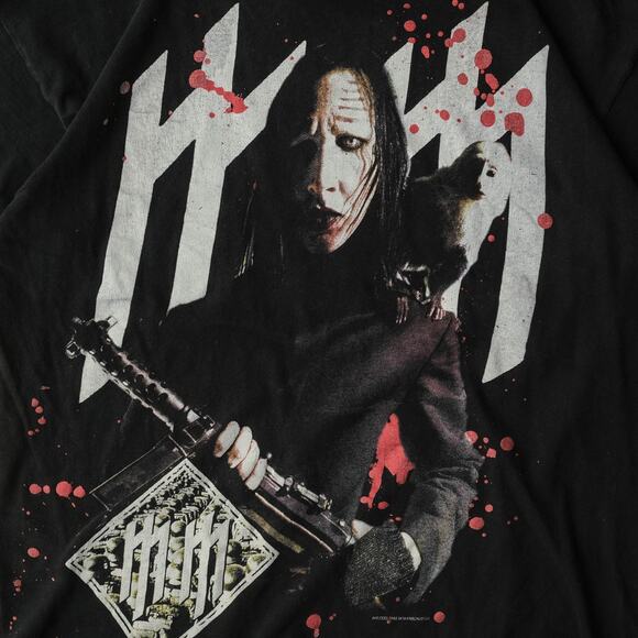 Vintage 2003 Marilyn Manson Band T-Shirt in Black‎ Goth Punk Grunge Festival Fan - Picture 3 of 9